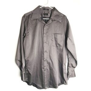 Arrow • Grey Sateen Button Down Dress Shirt